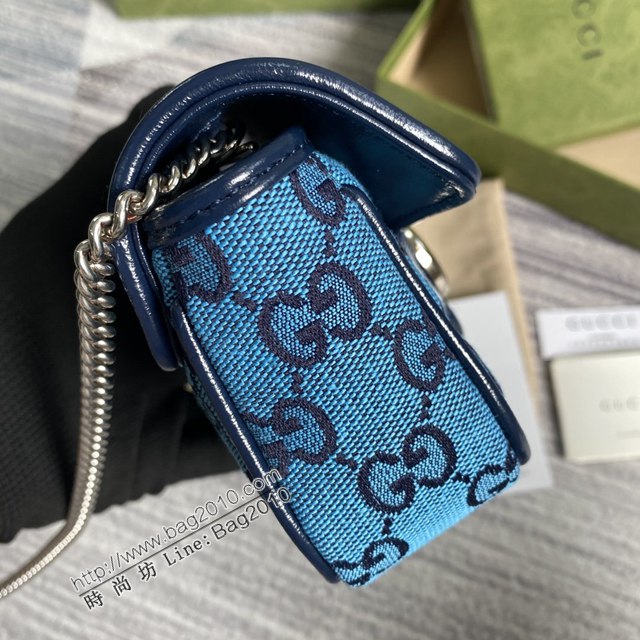 Gucci經典百搭女包 古馳GG Marmont Mini女包 Gucci全皮鏈條迷你小挎包 476433  ydg3275
